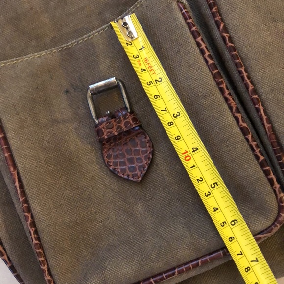 ETRO Unisex Sturdy Canvas Messenger Bag, storage, wide adjustable strap, pockets - Picture 12 of 17